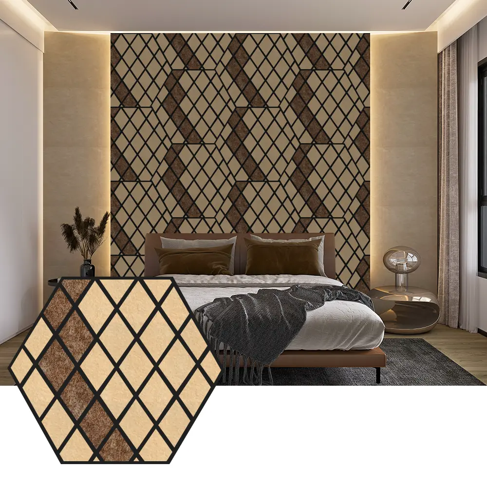 ခေတ်မီနံရံဒီဇိုင်းအတွက် Hexagon PET Acoustic Panels