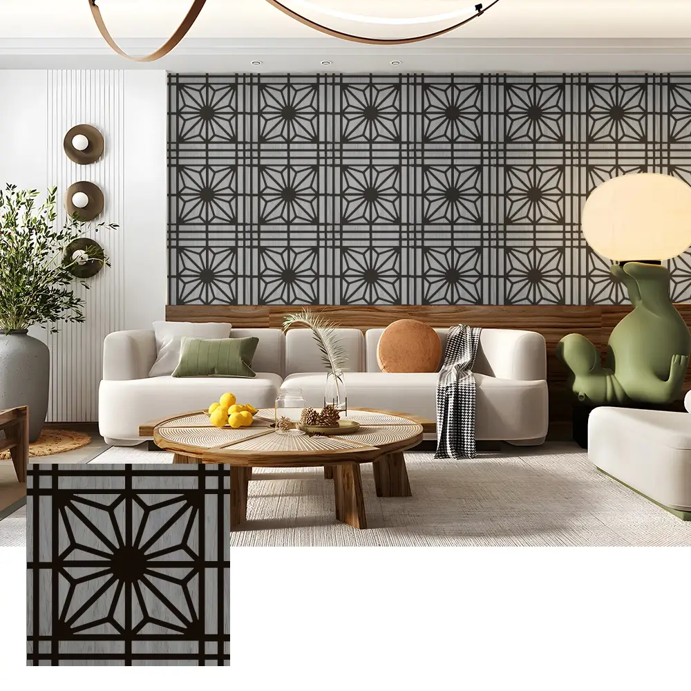 ရုပ်ရှင်ရုံနံရံများအတွက် သဘာဝသစ်သား Veneer အသံတူသံပြားများ
