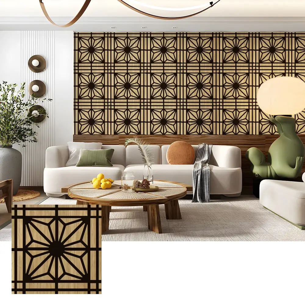 ရုပ်ရှင်ရုံနံရံများအတွက် သဘာဝသစ်သား Veneer အသံတူသံပြားများ