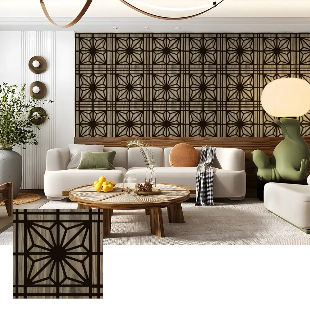 ရုပ်ရှင်ရုံနံရံများအတွက် သဘာဝသစ်သား Veneer အသံတူသံပြားများ
