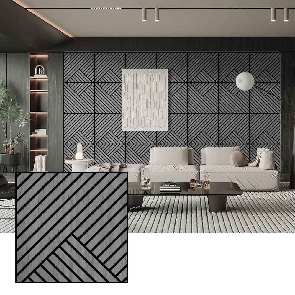 အတွင်းခန်းနံရံများအတွက် သဘာဝသစ်သား Veneer အသံထွက်ပြားများ