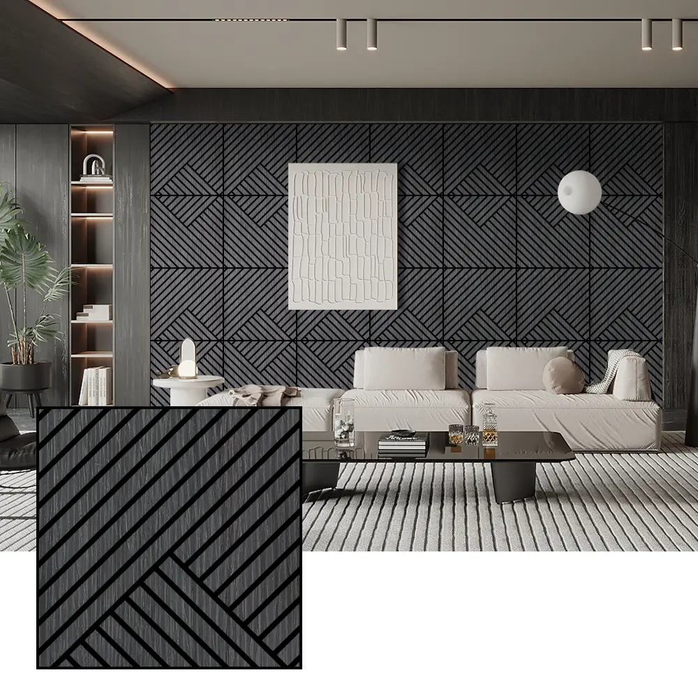 အတွင်းခန်းနံရံများအတွက် သဘာဝသစ်သား Veneer အသံထွက်ပြားများ