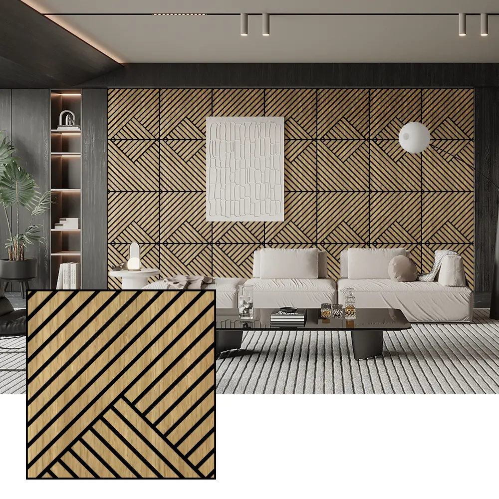 အတွင်းခန်းနံရံများအတွက် သဘာဝသစ်သား Veneer အသံထွက်ပြားများ အတွင်းခန်းနံရံများအတွက် သဘာဝသစ်သား Veneer အသံထွက်ပြားများ