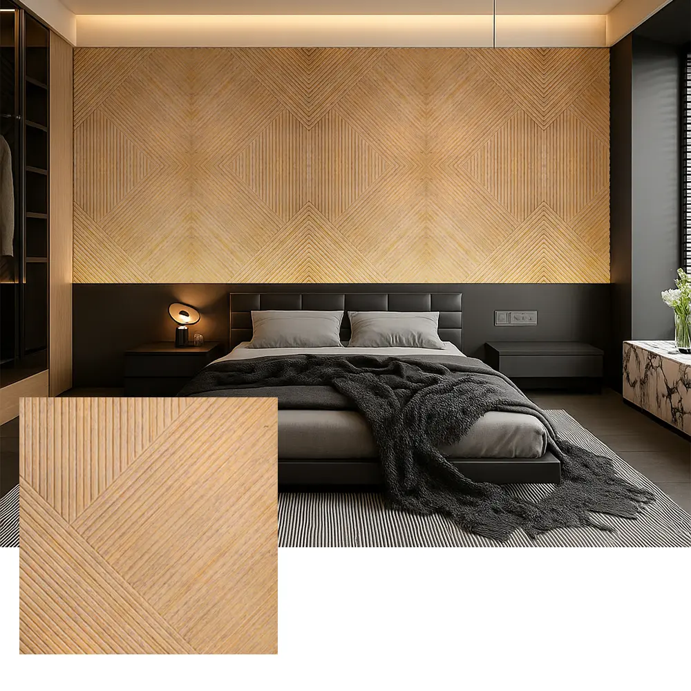 Indoor Sound Absorption အတွက် PET Acoustic Wall Panels