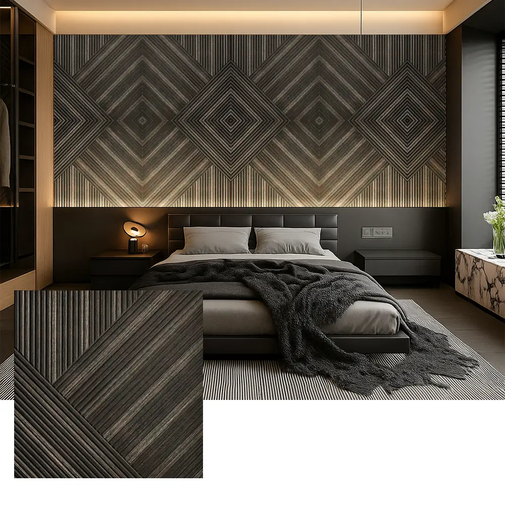 Indoor Sound Absorption အတွက် PET Acoustic Wall Panels