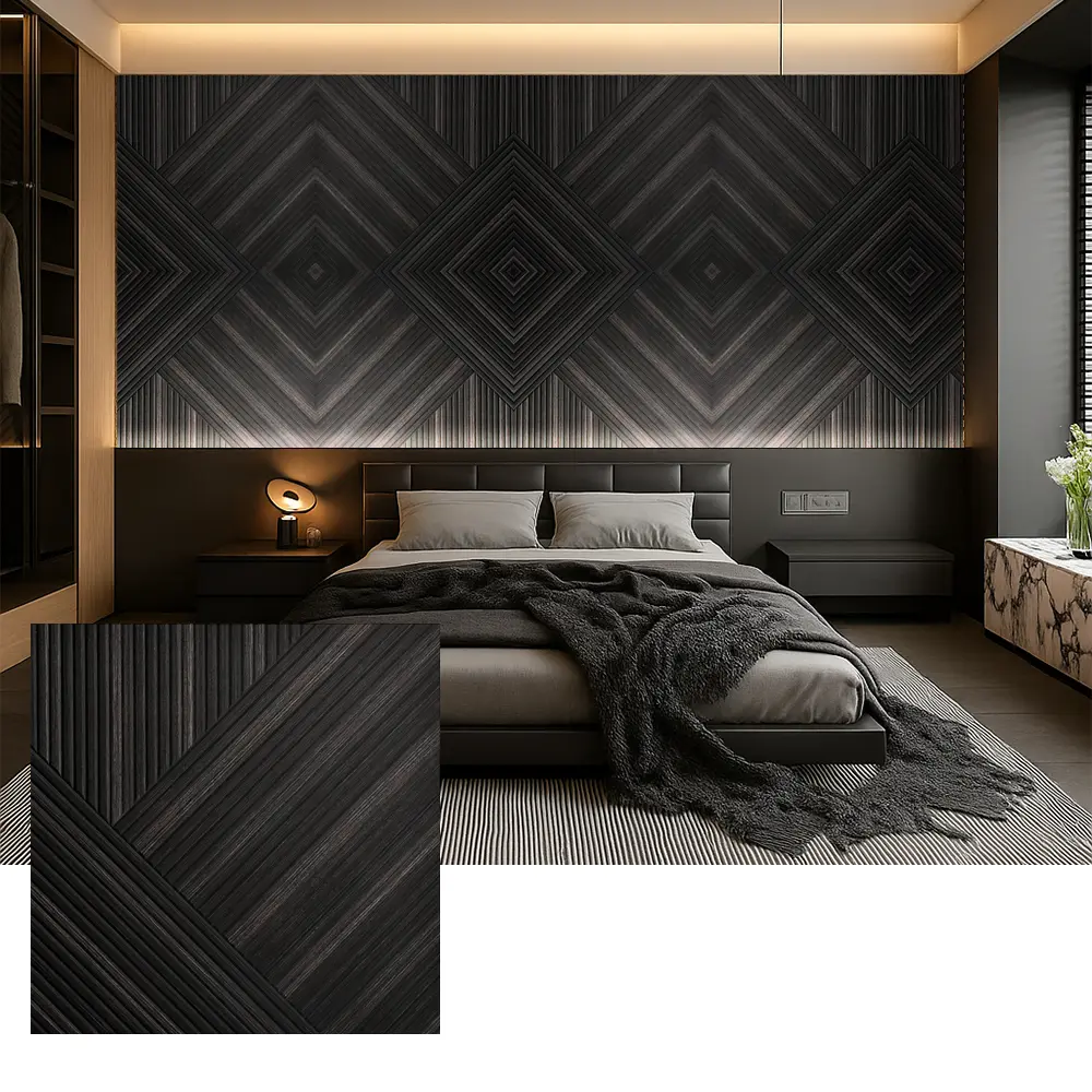 Indoor Sound Absorption အတွက် PET Acoustic Wall Panels