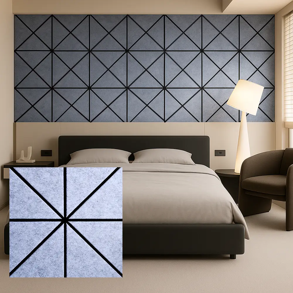 အတွင်းနံရံ အသံထိန်းချုပ်မှု အတွက် PET Felt Acoustic Panels အတွင်းနံရံ အသံထိန်းချုပ်မှု အတွက် PET Felt Acoustic Panels