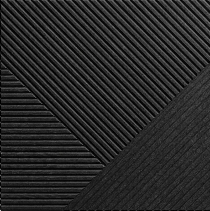 3D UV-Printed Grooved PET Charcoal Ebony Panel ကို ဝတ်ဆင်ပါ။ 3D UV-Printed Grooved PET Charcoal Ebony Panel ကို ဝတ်ဆင်ပါ။