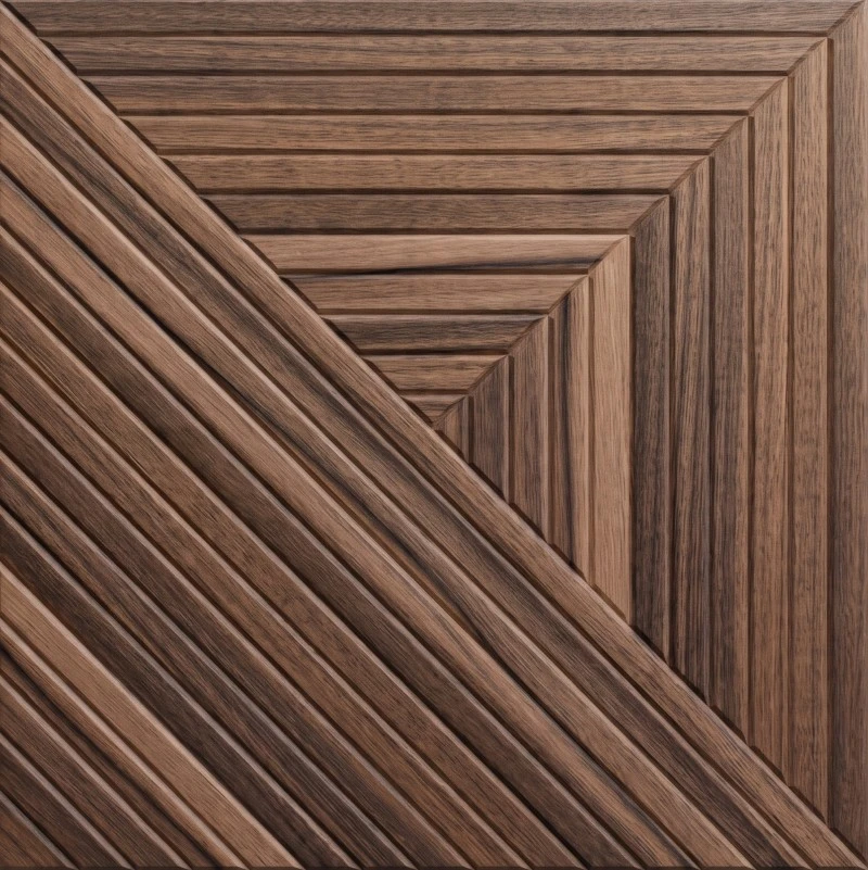 3D UV-Printed Grooved PET Layered Oak Panel ကို ဝတ်ဆင်ပါ။