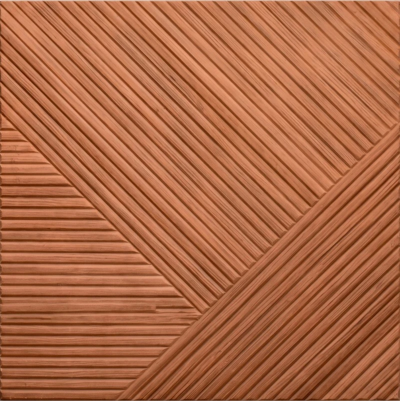 3D UV-Printed Grooved PET Teak Chevron Panel ကို ဝတ်ဆင်ပါ။ 3D UV-Printed Grooved PET Teak Chevron Panel ကို ဝတ်ဆင်ပါ။