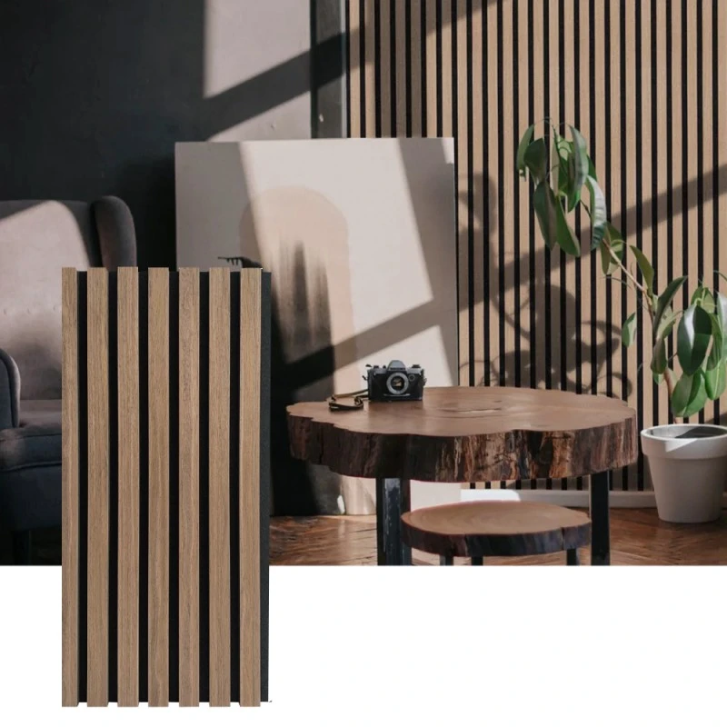 အတွင်းပိုင်းအသံစုပ်ယူမှုအတွက် Wood Slat Acoustic Wall Panel