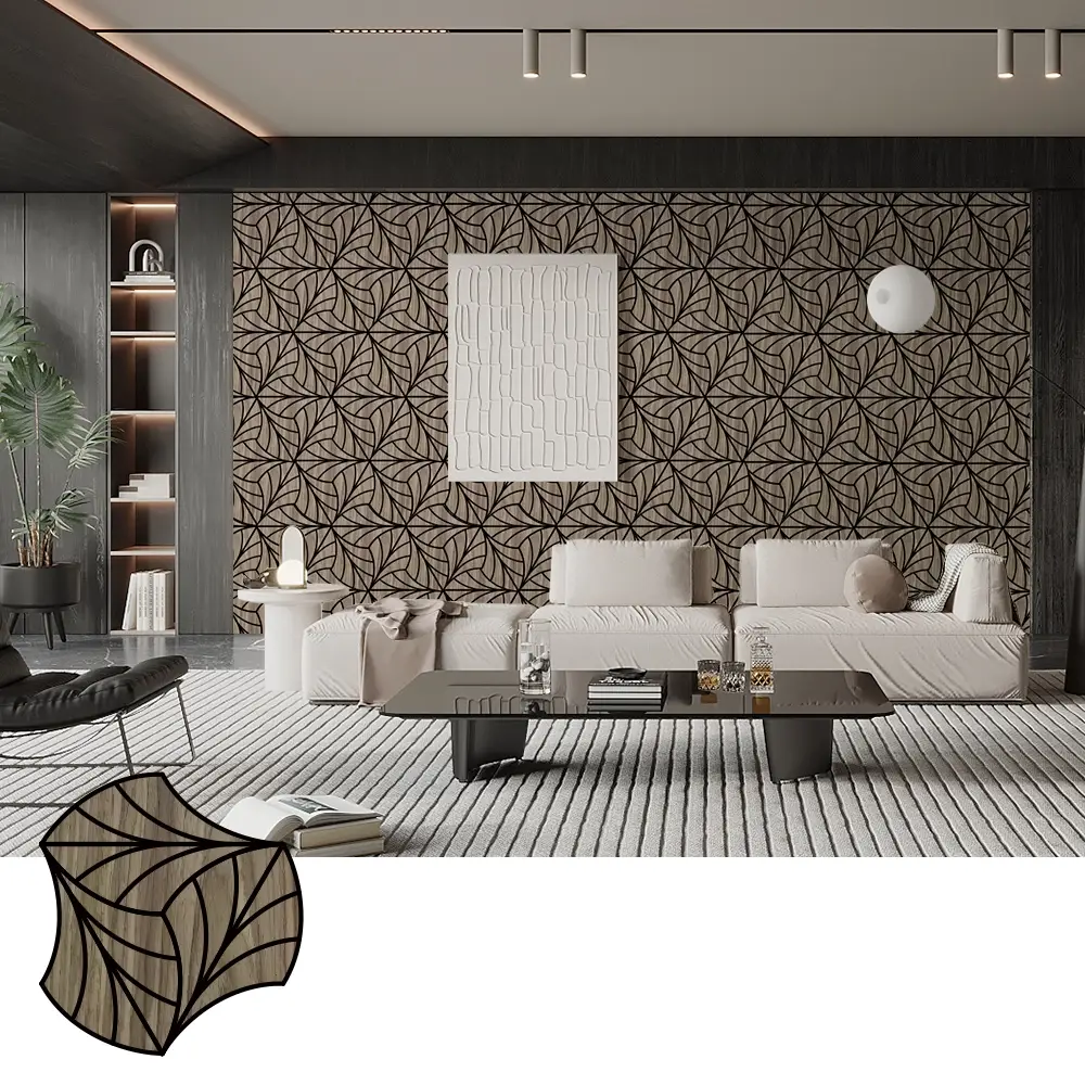 Music Studio အသံထိန်းချုပ်မှုအတွက် Wood Veneer Acoustic Panels