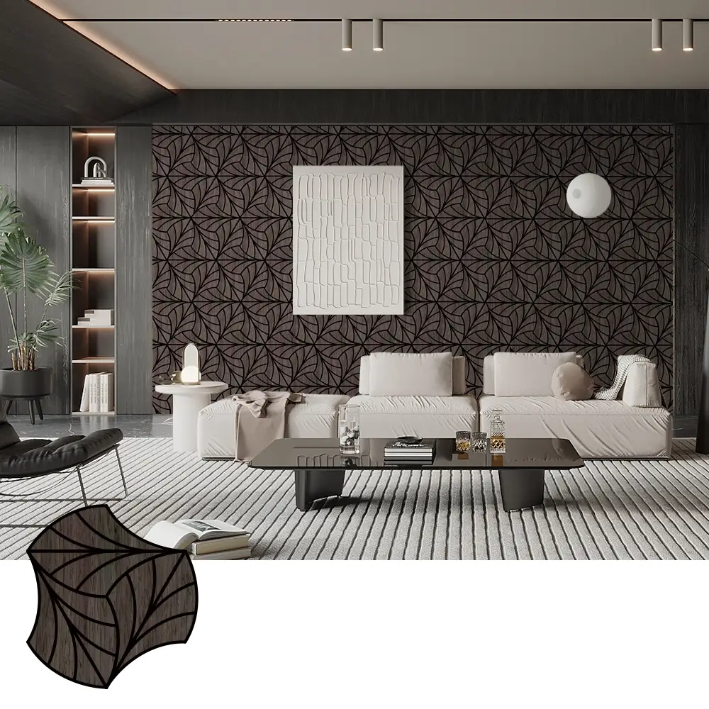 Music Studio အသံထိန်းချုပ်မှုအတွက် Wood Veneer Acoustic Panels